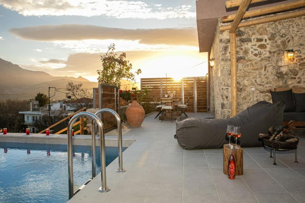 Lasithi Luxury Villa Mesa Lasithi Exterior foto